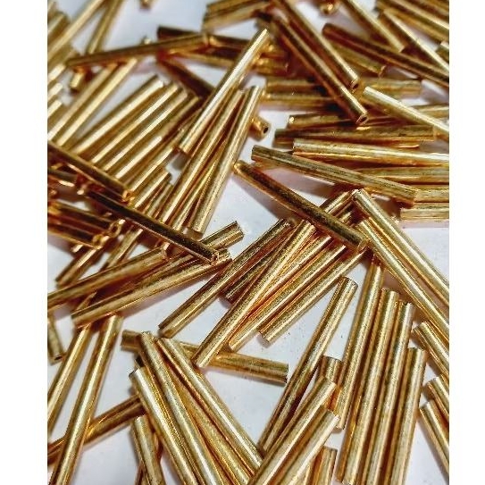 Canutilho Dourado Brilhante 12mm