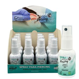 Caixa de Spray antisséptico Body piercing 12un - 30ml pós perfuração cicatrizante limpeza em Oferta na Shopee