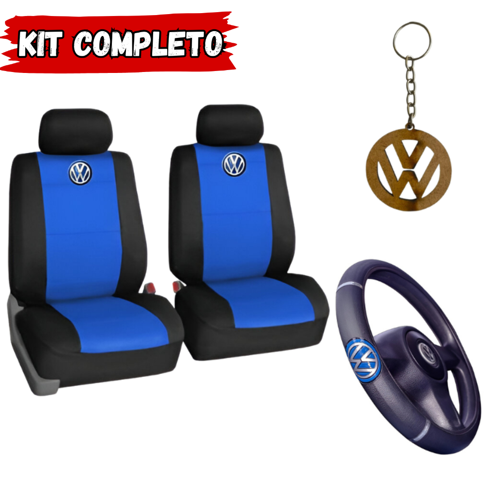 Capas De Banco Couro+Capa De Volante Carro Caminhonete Saveiro Cabine Simples G2 G3 G4 G5 G7 em Oferta na Shopee