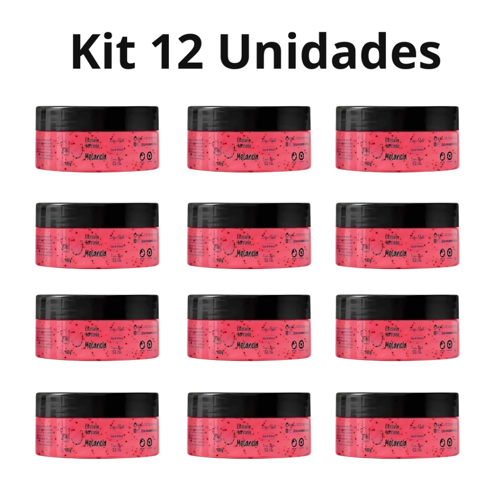 Kit 12 Esfoliante Hidratante Corporal 180g Soul Cosméticos Kit 12 Esfoliante Hidratante Corporal 180g Soul Cosméticos