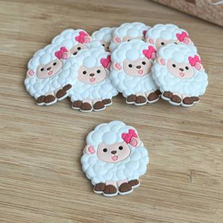 Aplique Emborrachado Ovelha Pacote com 10 unidades Cod:100007 em Oferta na Shopee