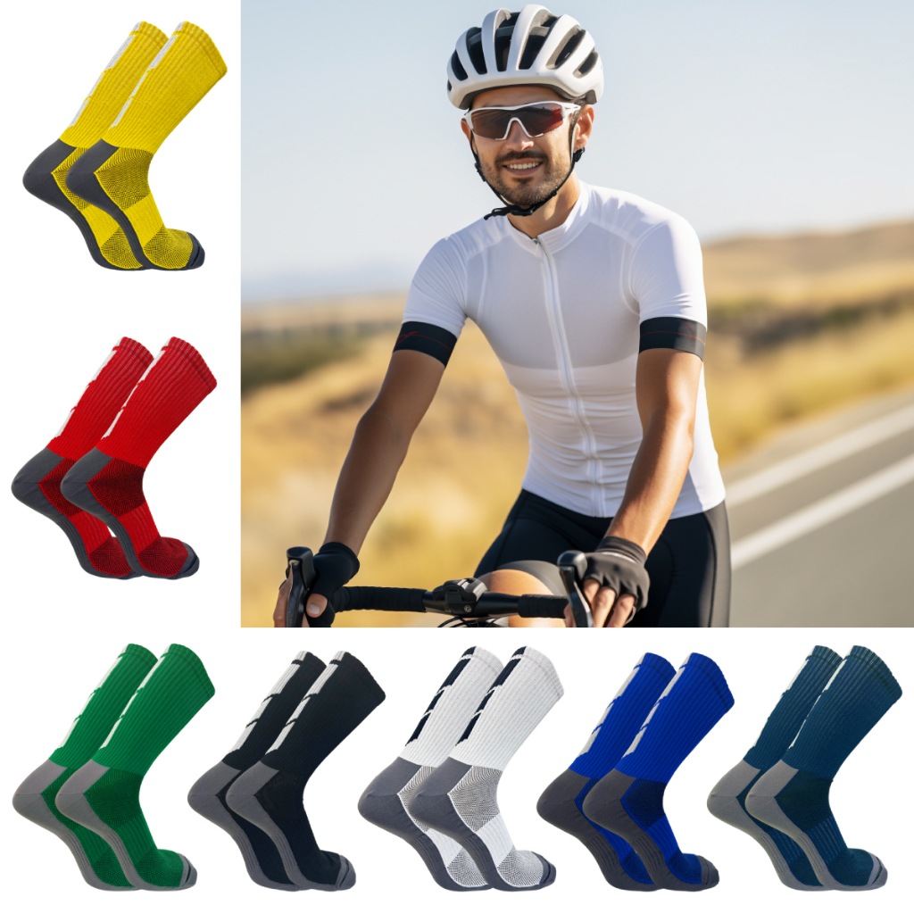 Kit 10 Meias de Ciclismo Masculina Esportiva Cano Longo Microfibra Up - Men Clothes