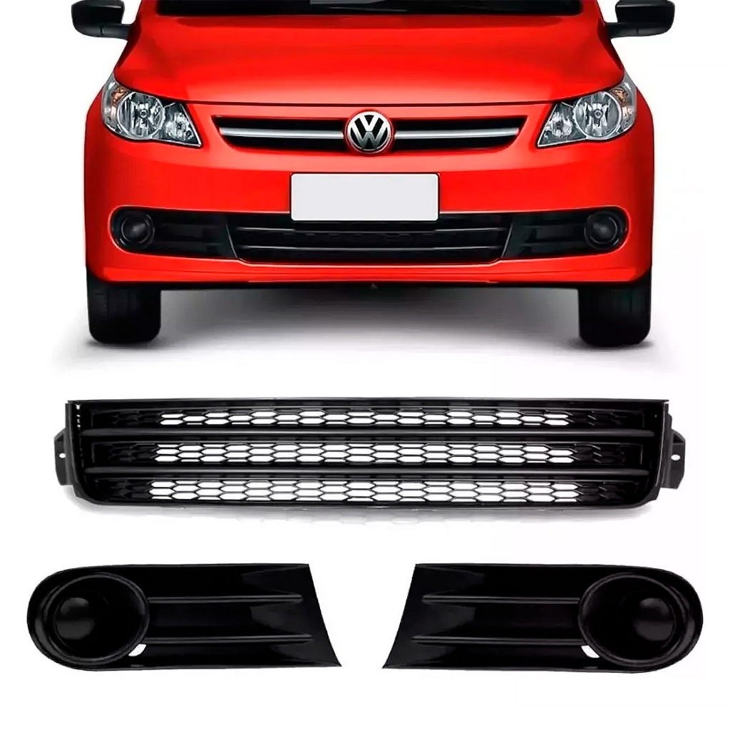 Kit Grade Parachoque Gol Saveiro Voyage G5 Preta 2009 2010 2011 2012 2013