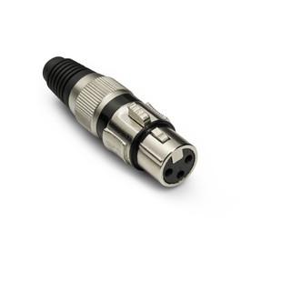 kit 20 Conector xlr cannon Femea prata alta qualidade - Linha Profissional