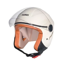 Capacete Aberto Joy23 By Taurus Bege Fosco com Viseira Acoplada Urbano