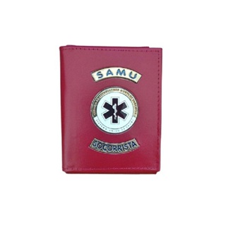 Porta Documentos em Couro para Socorrista do Samu em Oferta na Shopee