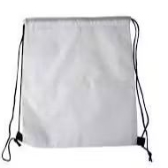 Sacochila 30x35 branca poliester. Oxford 20 unidades