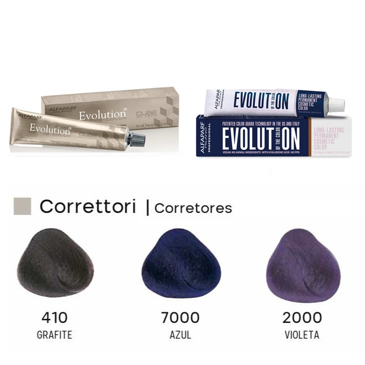 Coloração Alfaparf - CORRETORES - Tintura Evolution Of The Color Cube 60g em Oferta na Shopee