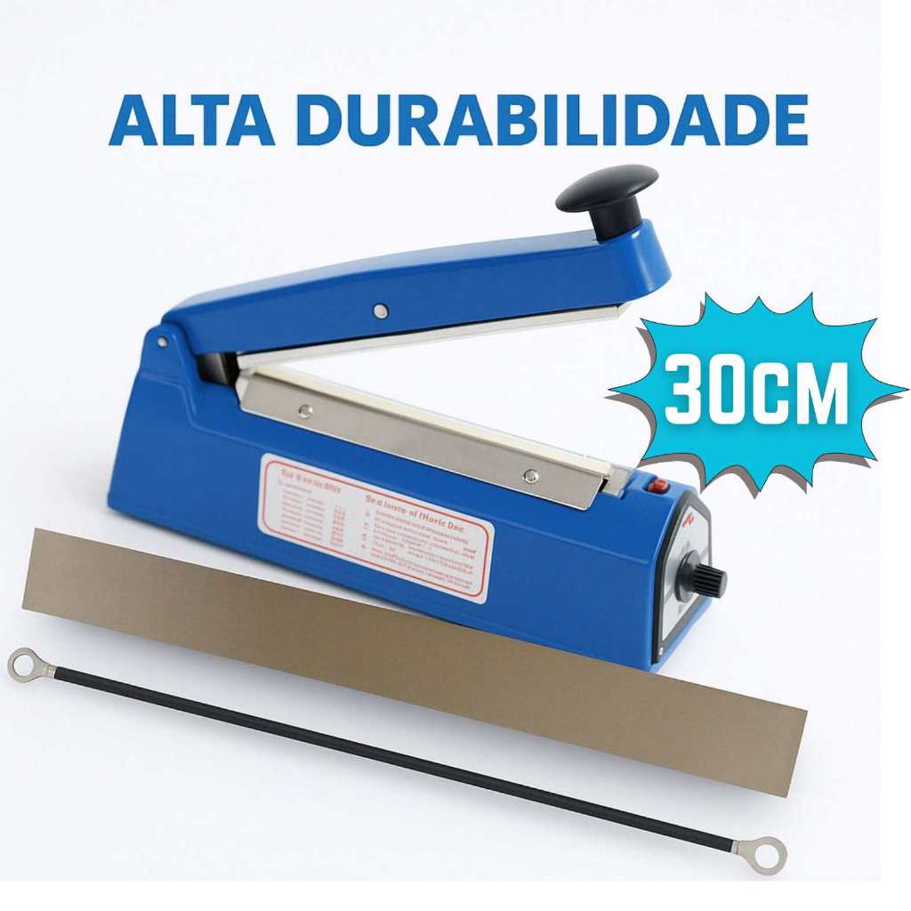 1 Resistência + 1 Teflon 30cm  Kit Refil PFS300 Para Seladora Uso Profissional Industrial Reposição