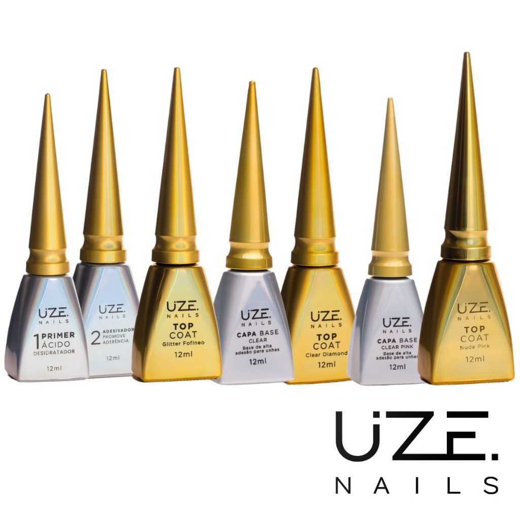 Preparadores & Finalizadores LIVRE TPO HEMA Uze Nails Primer Ácido Adesivador Capa Base Top Coat - Escolha