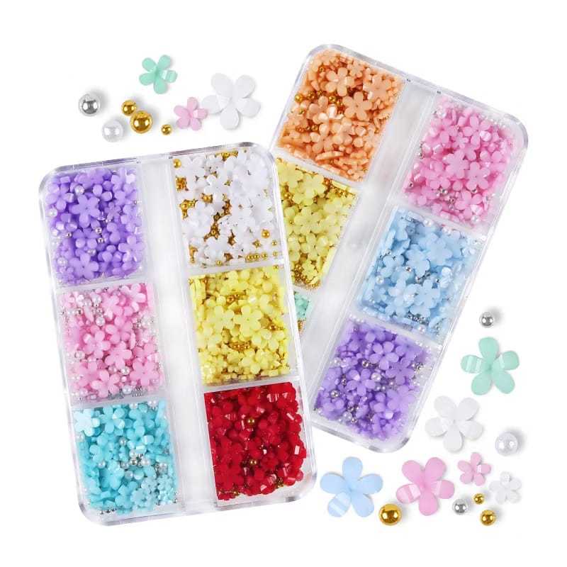 Kit 6 Decorações Coloridas Glitter Holográfico/neon Para Decoração De Unhas em Oferta na Shopee