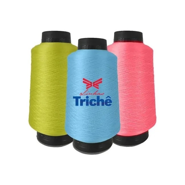 KIT COM 2 FIOS + 1 LINHA TRICHÊ  PARA OVERLOCK GALONEIRA - ESCOLHA A COR em Oferta na Shopee