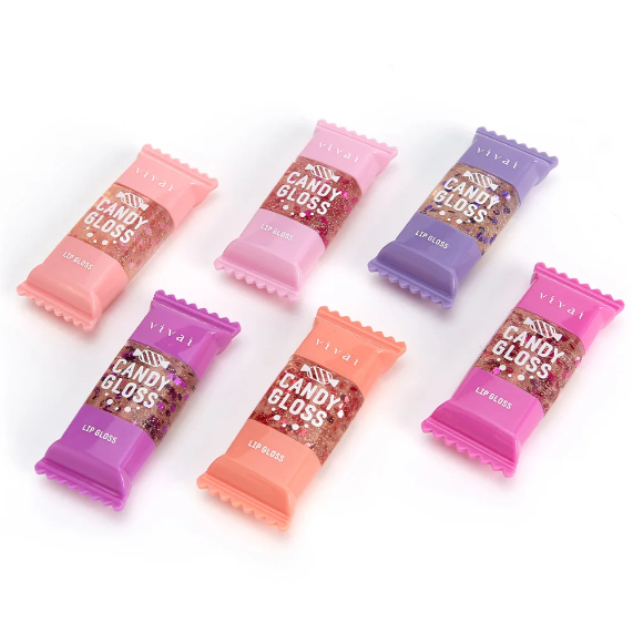 KIT C/6 COR Lip Gloss Candy Gloss Vívai 3079.1.1