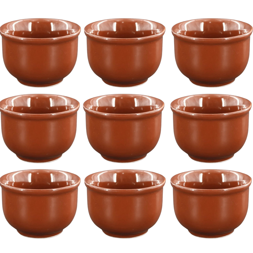 Kit 12 Cumbuca Tigela G Molheira Sopas Caldo Porções 470ml Marrom