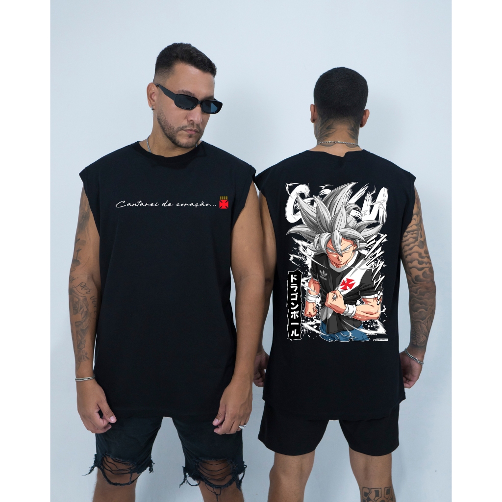 Camisetas Regatas Times RJ Goku Oversized Masculina estampada