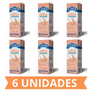 Bebida Láctea UHT Aveia Lider 1L - 6 Unidades em Oferta na Shopee