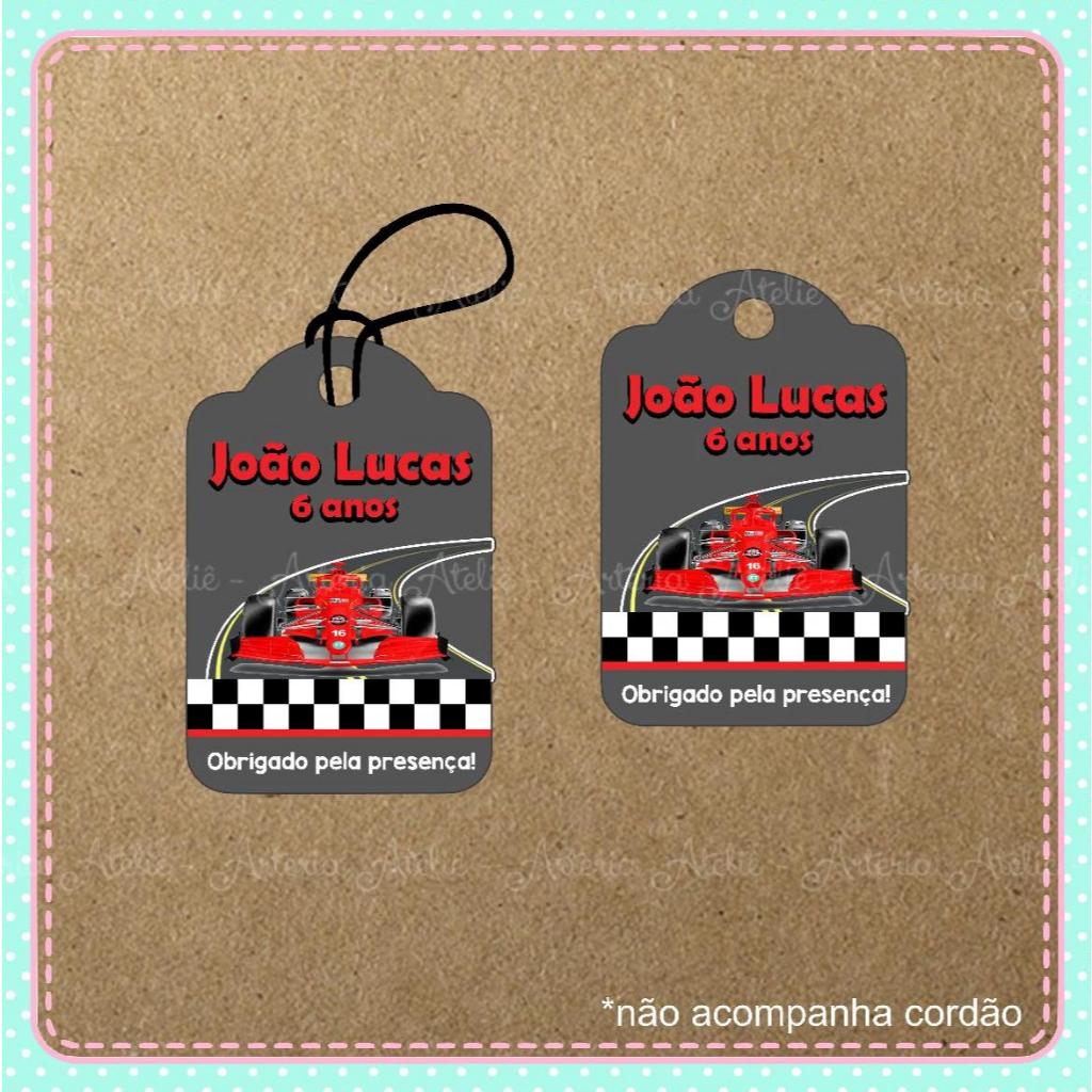 Tag de pendurar Lembrancinha Personalizados Festa carrinho Corrida autódromo cart kart Homem pneu roda carro autorama