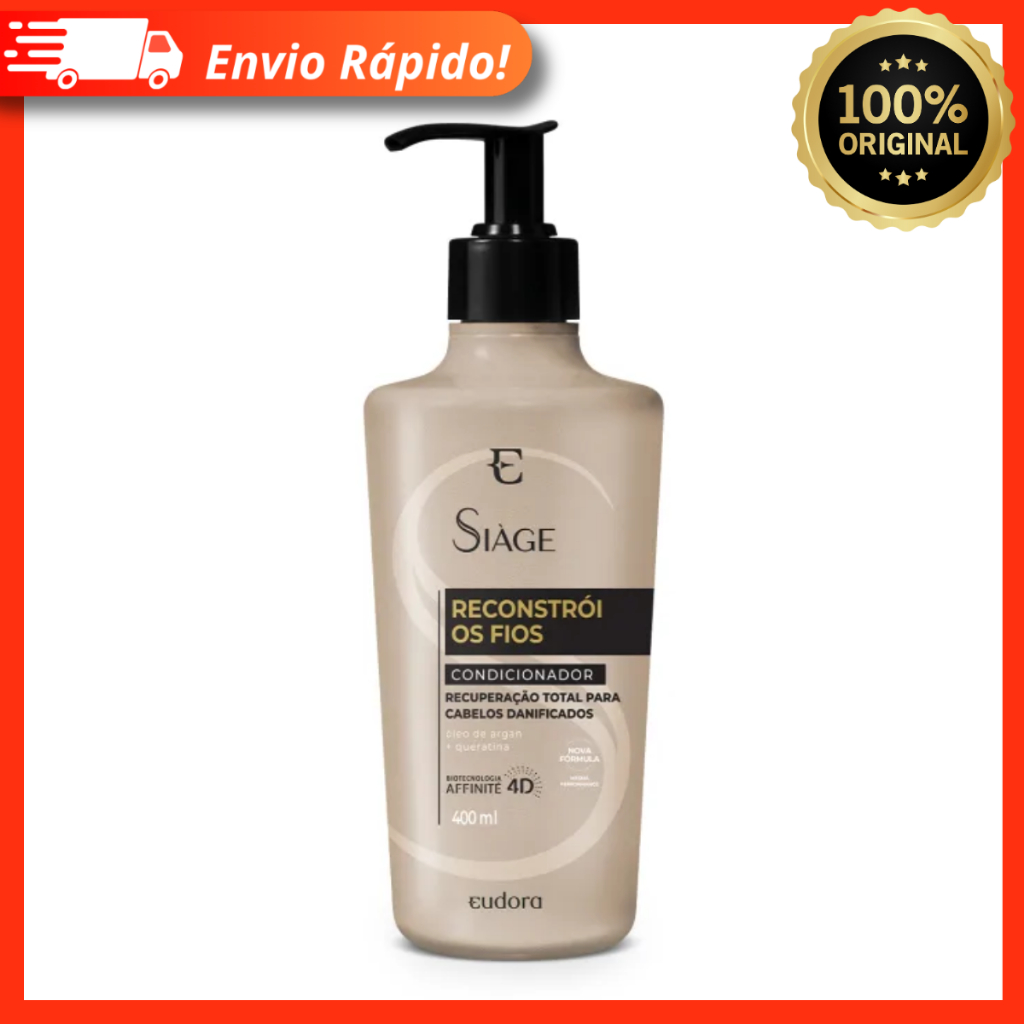 Condicionador Eudora Siàge Reconstrói os Fios 400ml
