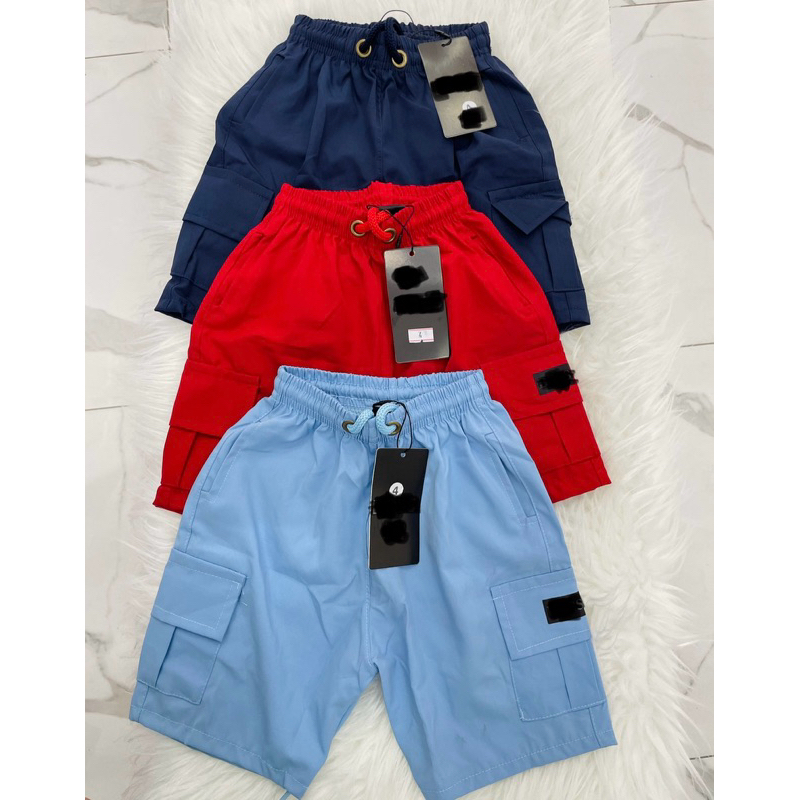 Bermuda Tactel Infantil Fresquinha Cargo