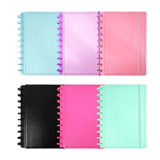 Caderno Tipo  Inteligente Capa Dura - Disco Diário Feminino Neon Planner Tamanhos A5 e B5, A4 80 fls em Oferta na Shopee