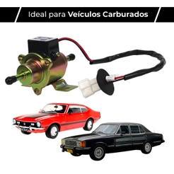 Bomba de Combustível Universal Elétrica 12V Carro Carburado Monza Chevette Opala Kadett Chevy C10