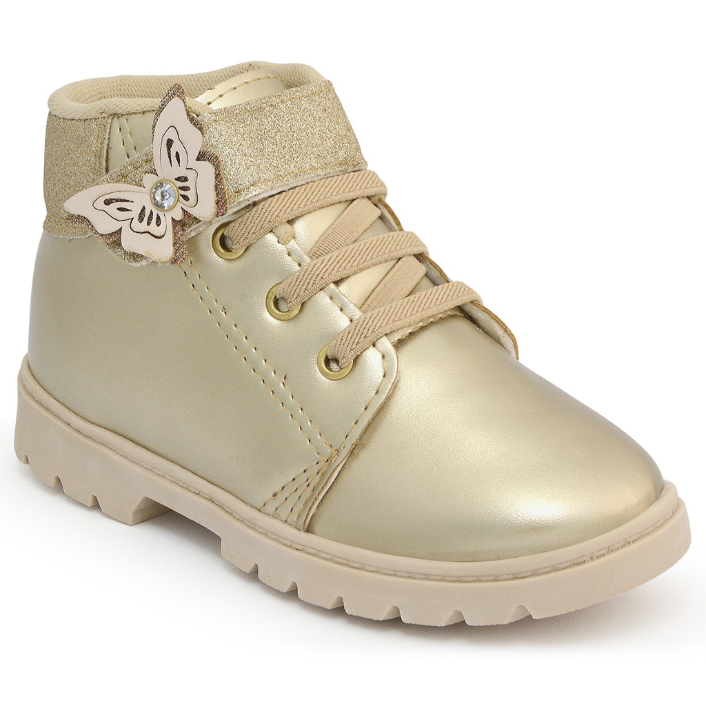 Bota Coturno Infantil Feminina Cano Curto Meninas Confortável