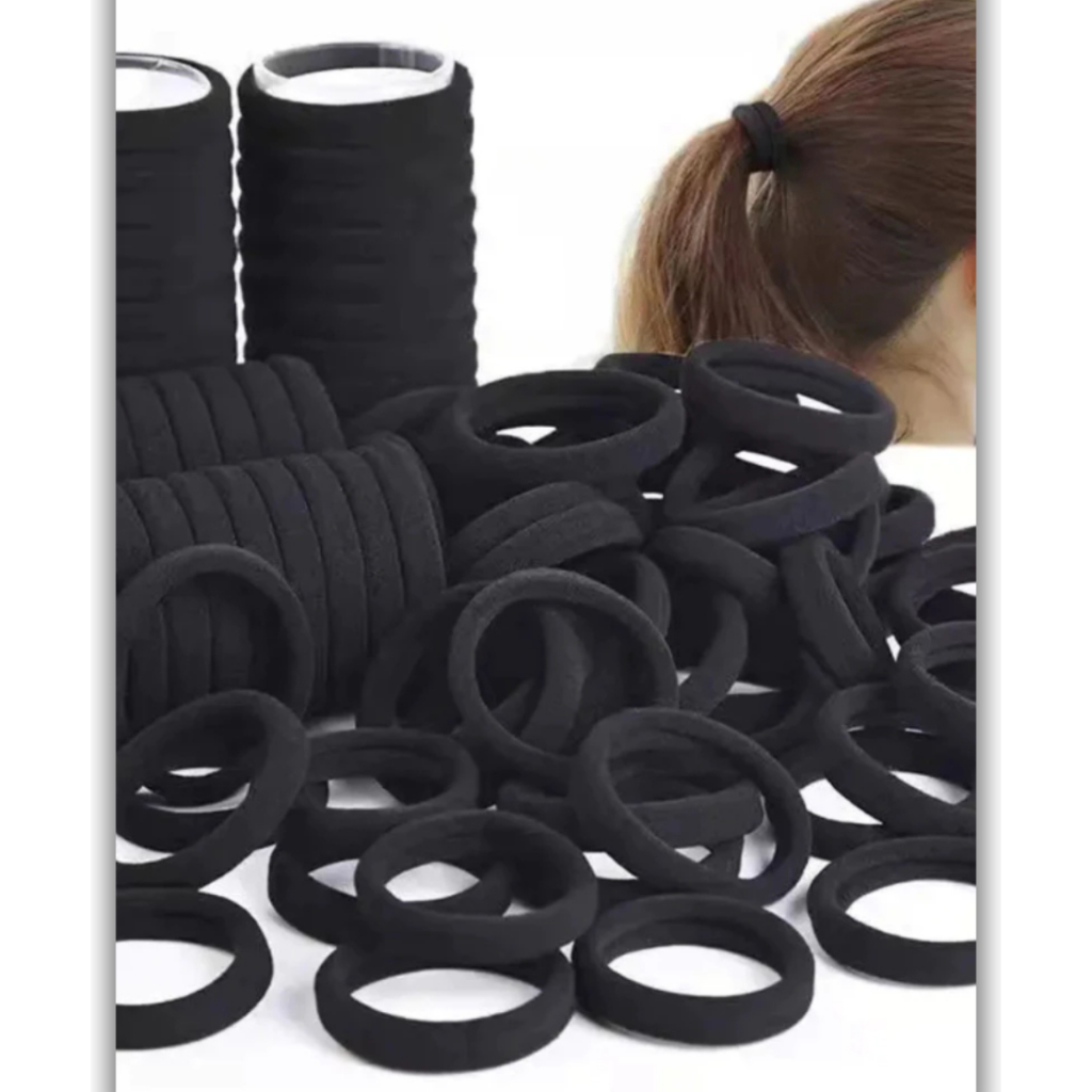 Kit 100 Xuxinhas Elástico De Cabelo Xuxinha Criança Adulto Rabicó