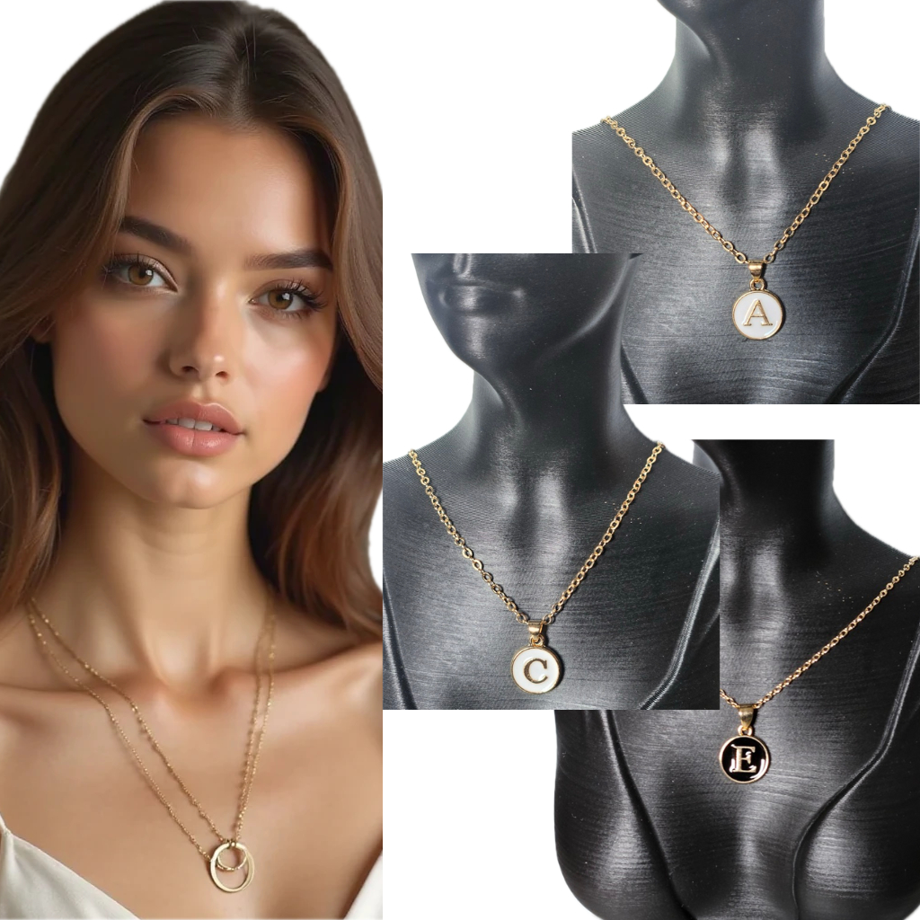 Colar Letras Dourado Minimalista, Primeira Letra Do Nome, Presente Romântico, Colar letra luxo
