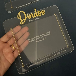 Porta-Retrato Acrílico Personalizado com Nome e Frase avós dindos madrinha padrinhos pais batizado aniversário casamento em Oferta na Shopee