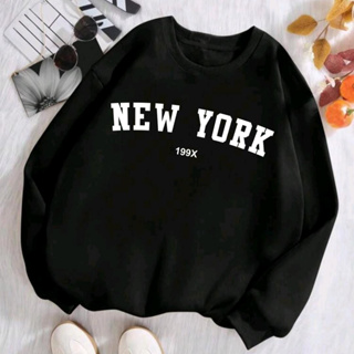 Moletom Gola Careca Suéter Estampado New York 199X Unissex New York em Oferta na Shopee