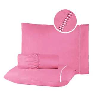 Kit Jogo de Lençol Cama Solteiro Micropercal 400 Fios Ponto Palito 02 Peças - 10 Cores Disponíveis em Oferta na Shopee