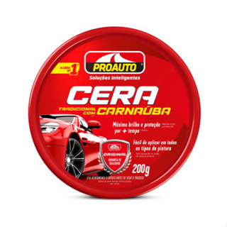 Cera Pasta Tradicional Carnaúba ProAuto 200g em Oferta na Shopee