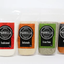 Sal de Parrilla ORIGINAL 1kg – Vários Sabores Sal Marinho Premium para Churrasco Defumado Pimenta