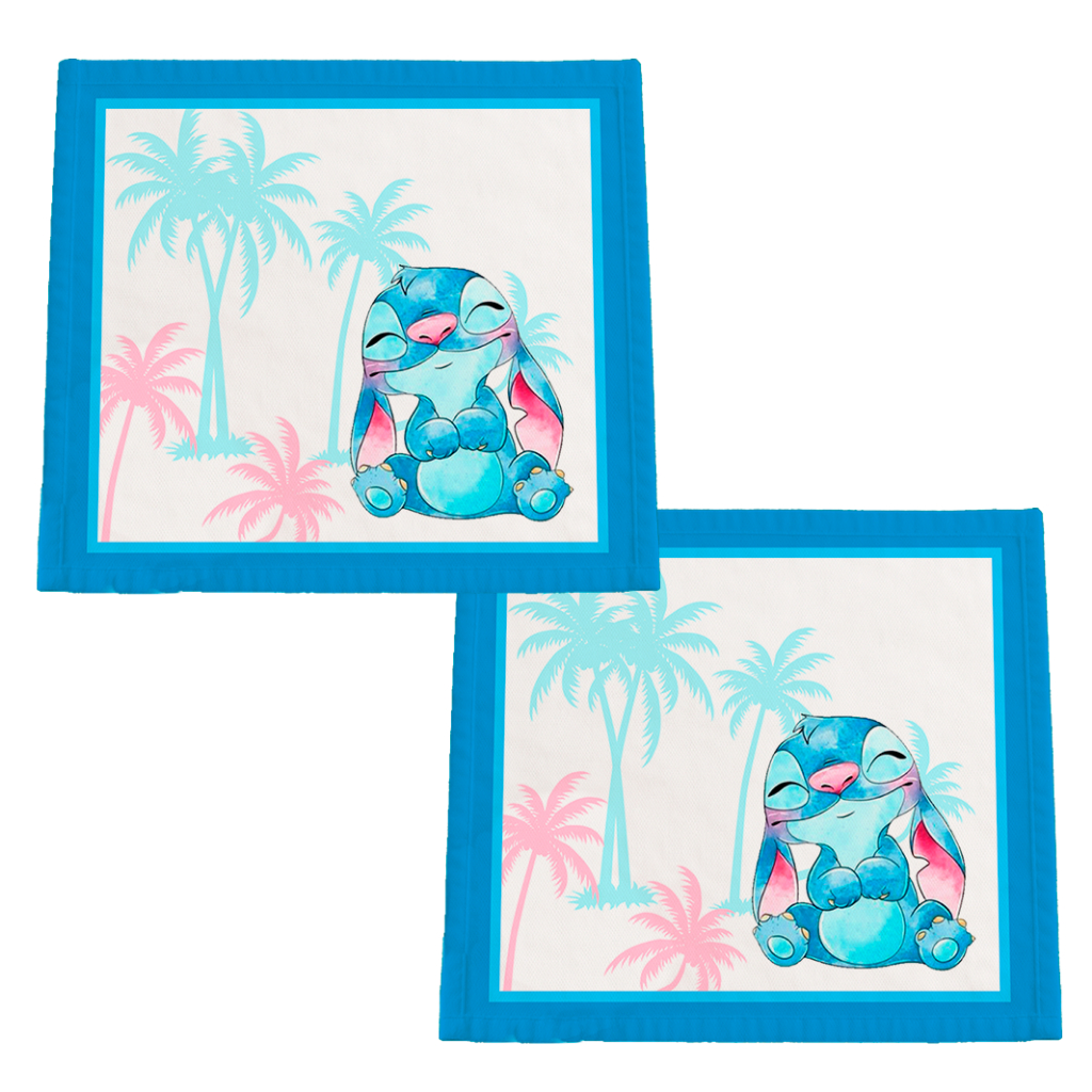 Kit de Guardanapo de Tecido Stitch e Angel – Ideal para Lanche Escolar​ - Kit lancheira -  Infantil - R11