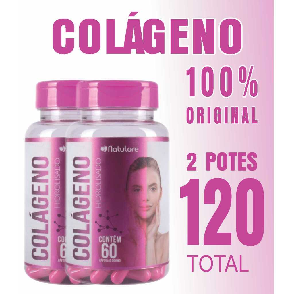 Kit 2 un Colágeno 60 capsulas com Vitamina C Verisol Pele  flacidez firmeza  envelheciment...