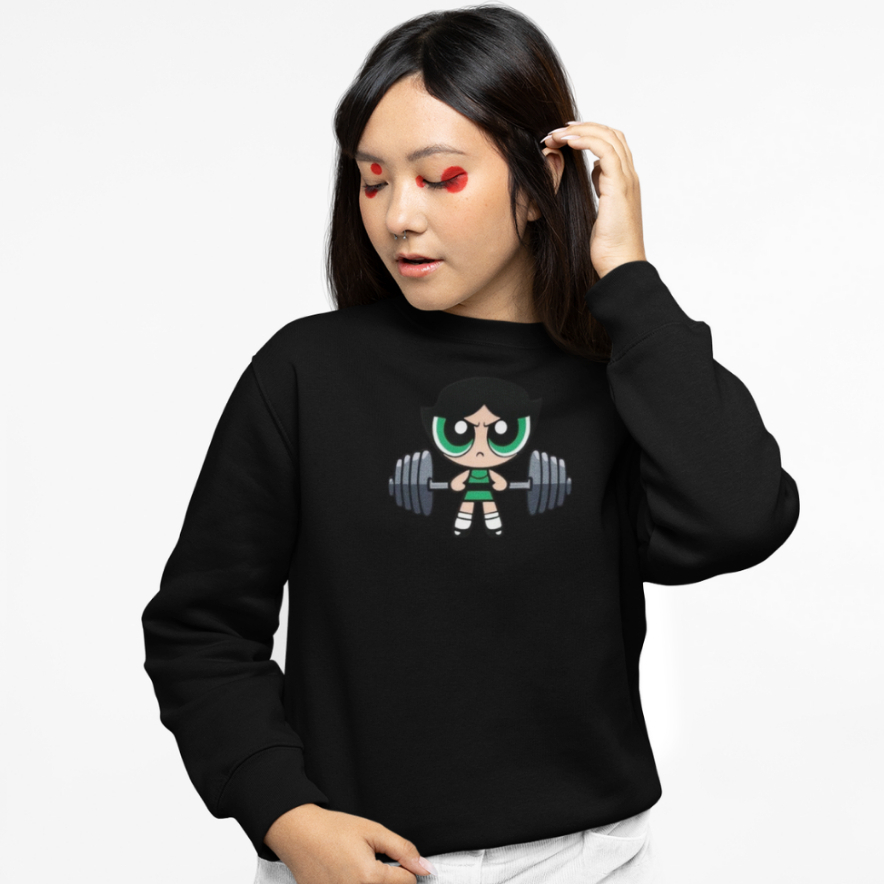 Moletom Feminino Meninas Superpoderosas para Academia Oversized Estilo Tumblr Blusa Feminina