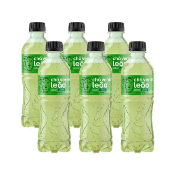 Chá Verde Leão Zero Açúcar Sabor Limão Pack com 6 ou 12 Garrafas 450ml em Oferta na Shopee