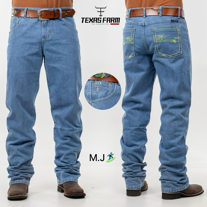 calça country masculina Texas farm, calça country ariat cinch algodão grosso peão montaria em Oferta na Shopee