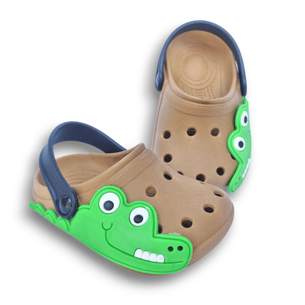 Babuche infantil menino criança dino jacare crocodilo croc confortável dia a dia borracha macio escola leve