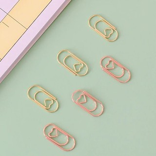 Clips coração para papel - kit c/10 unds - Rosê em Oferta na Shopee