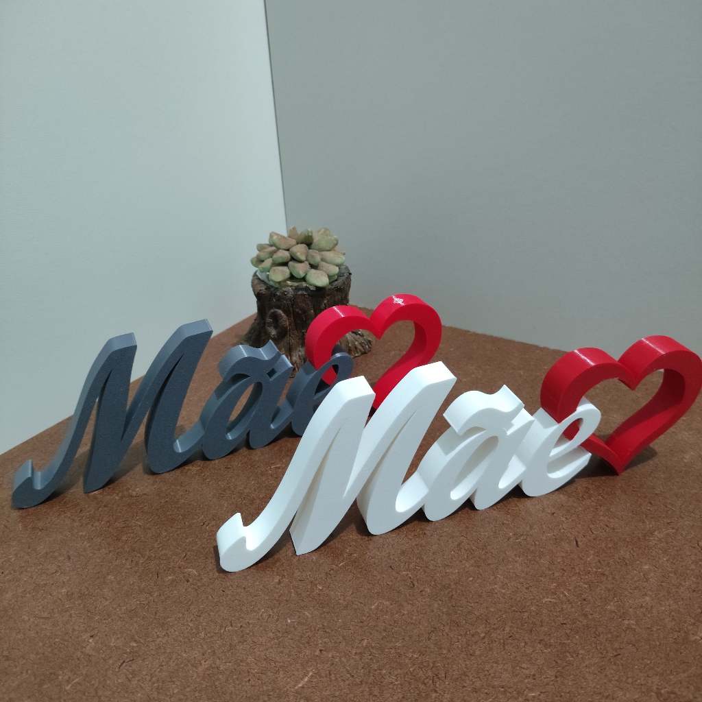Mãe Coração Decoração de Sala e Móveis Adorno Decorativo palavra pra bancada efeito  Dia das Mães em Oferta na Shopee