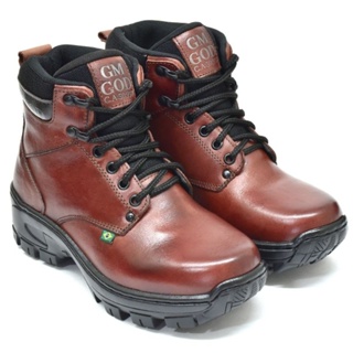 Coturno  Pinhão 100% Couro com C.A bico PVC Ref:04 Pinhão. em Oferta na Shopee