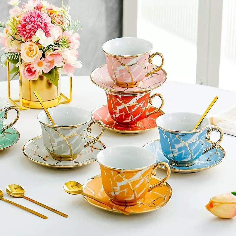 Detalhes do Xícara de café kit com 12 peças de Cerâmica em porcelana1 promoçao