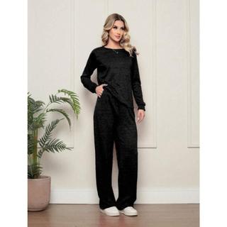 Conjunto Feminino Lanzinha Blusa Manga Comprida e Calça