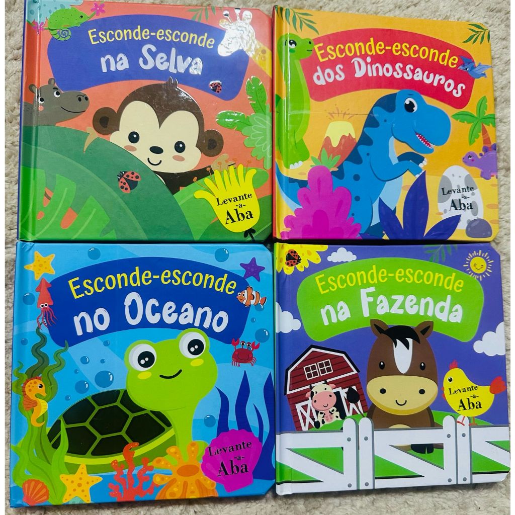 Livro Infantil Esconde-Esconde Levante a Aba Super Educativo em Oferta na Shopee