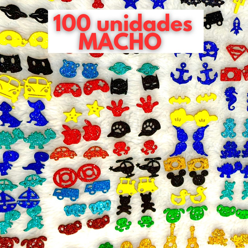 100 Adesivos Pet Macho para Cachorro Macho Banho Tosa Eva Com gliter adesivados