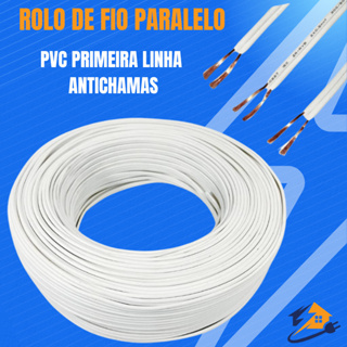 Cordão Paralelo Elétrico 2x2,5mm  Branco Preto e Marrom 10 20 25 30 Mts em Oferta na Shopee