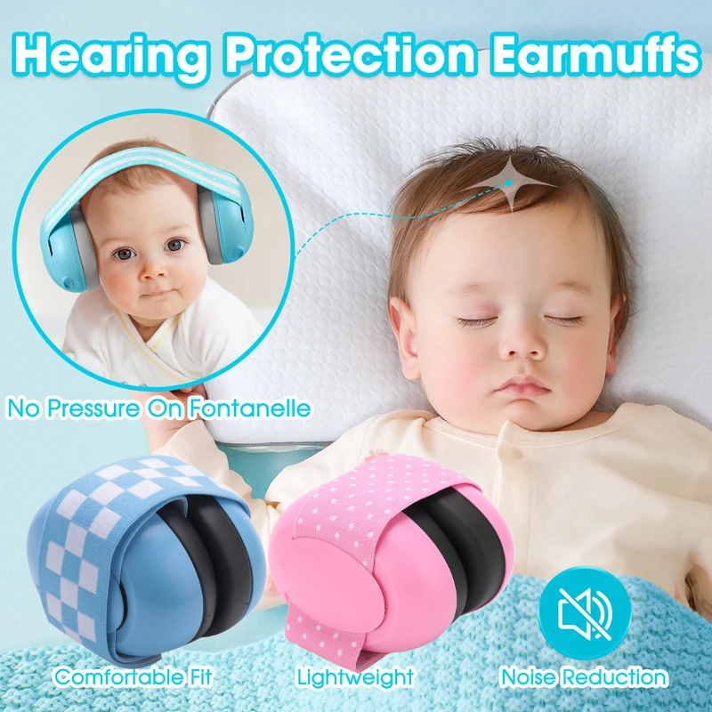 Bebês Anti-Ruído Alça Elástica Proteção Auditiva Segurança Alças Para Crianças Cancelando Fones De Ouvido Dormindo