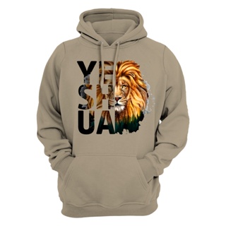 Moletom Canguru Cristão em Alta Qualidade Estampado YESHUA LEAO DE JUDA Blusa de Frio Religioso em Oferta na Shopee