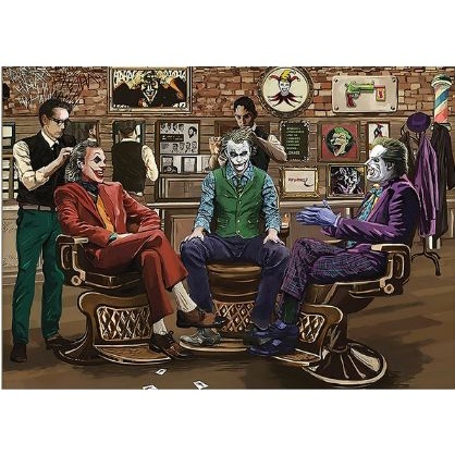 Quadro Decorativo Coringa Barbearia Joker Batman DC Comics Geek